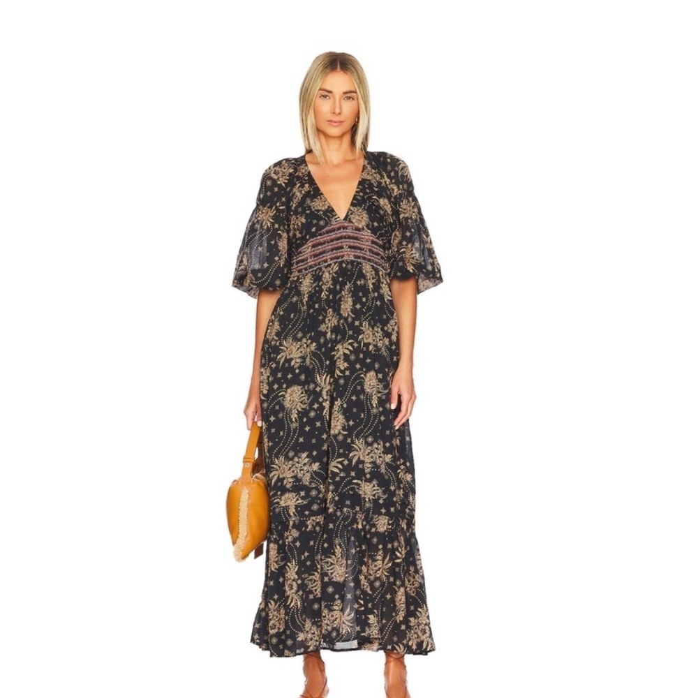 Free People Golden Hour Maxi Dress in Black - Picture 3 of 10